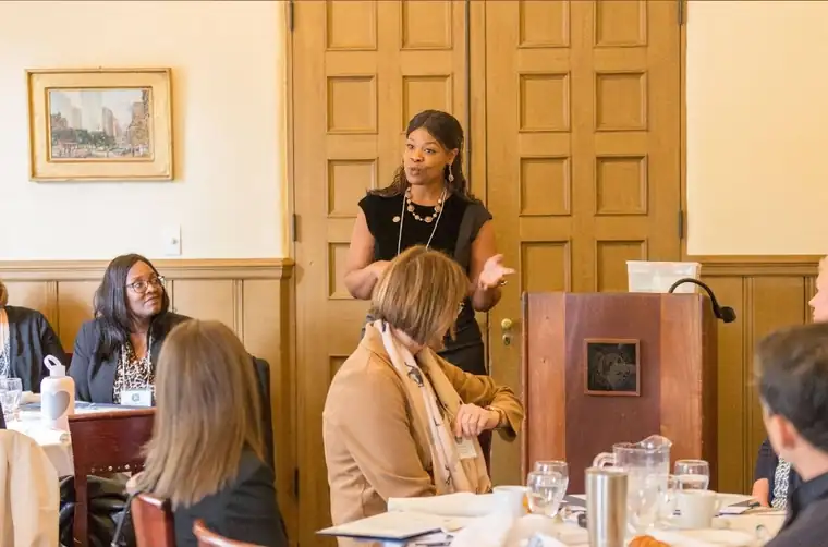 Dr. Leonie H. Mattison leading a working session with leaders