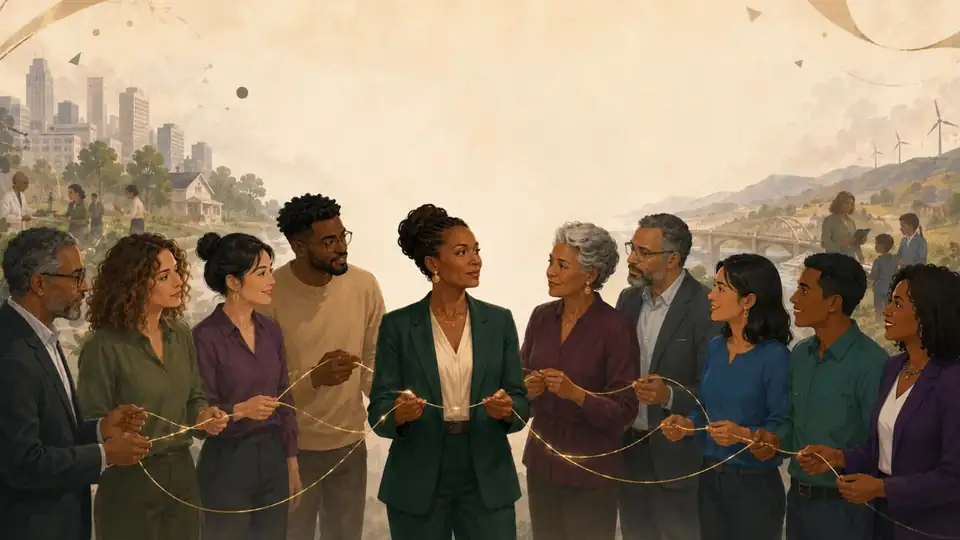 People holding one thread together